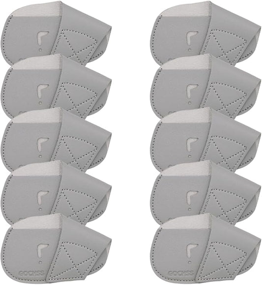 I Golf Iron Headcovers 10pcs PU Fit Both Right-Handed Clubs Golf Club Protector for Titleist Callaway Ping Taylormade Fit More Brands Golf Iron.