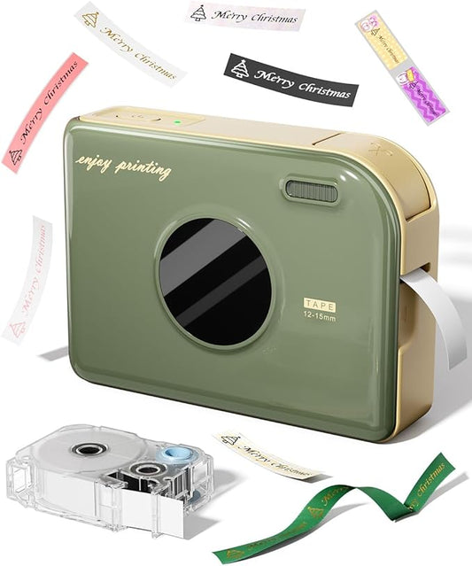 Phomemo A30 Label Maker Machine, Bluetooth Wireless Portable Small Label Printer, Waterproof Label Mini Sticker Maker for Home School, Cloth Name Tag, Ribbon Printer Machine for Gift Wrapping