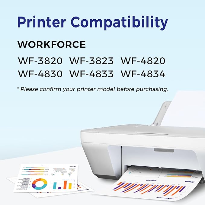 822XL Ink Cartridges Combo Pack Remanufactured Replacement for Epson 822 Ink Cartridge 822 XL T822XL for Workforce Pro WF-3820 WF-3823 WF-4820 WF-4830 WF-4833 WF-4834 Printers Ink (4 Pack)