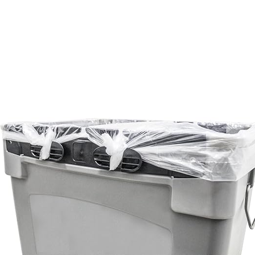 Flex E Bin FX50A-BK1-BC-BE, Made from Recycled Plastic. Indoor and Outdoor Sturdy Beer Can Receptacle | Includes Handles and Clear Signage Vented Design for Bag Removal - 50 Gallons, Black