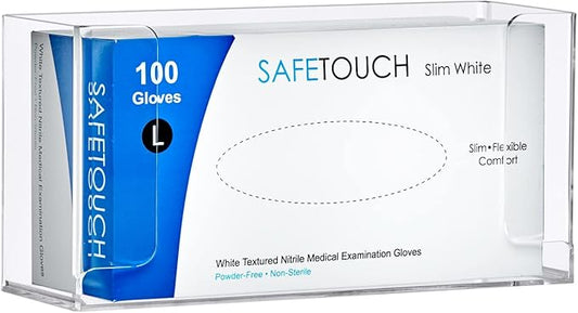 Amazing Abby Acrylic Glove Box Holder, Wall-Mounted Glove Dispenser, Floating Glove Box Organizer, Small Size (for 1 Box), 10.5" W x 5.0" H x 3.5" D (Mounting Hardware Included)