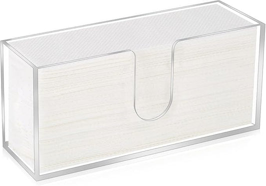 Acrylic Paper Towel Dispenser, Paper Towel Holder Countertop Clear Multi Trifold Napkin Holder, Suitable for Z-fold, C-fold or MultiFold Paper Towels for Bathroom, Toilet, Kitchen