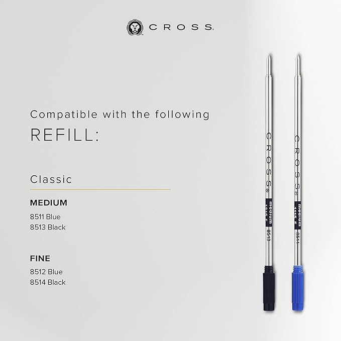 Cross Century II Refillable Ballpoint Pen Presented in a Luxury Gift Box - Medium Point, Black Ink, Black Micro-knurl
