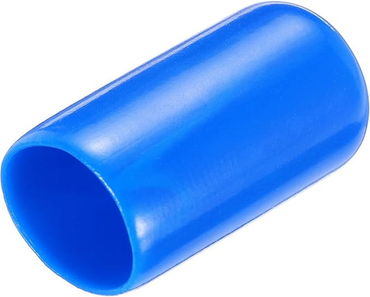 uxcell 20pcs Rubber End Caps 10mm(3/8") ID Vinyl PVC Round Tube Bolt Cap Cover Screw Thread Protectors,Blue