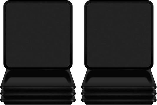 Ezprotekt 8 Pack Reusable Large Furniture Movers Sliders for Carpet, 5" Square Furniture Moving Pads, Carpet Sliders for Heavy Duty Sofa Bed Couch Fridge, Move Items Easily and Quickly (Black)
