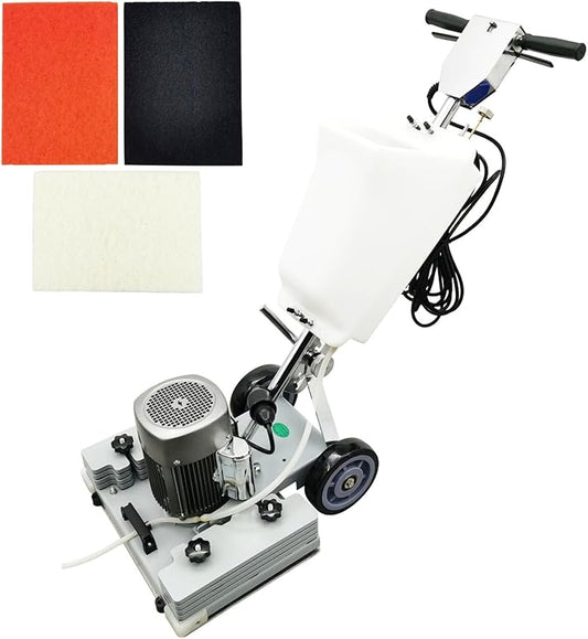 Floor Grinding Machine & Polisher - 3.43Gal Scrubber, 2834RPM, Commercial & Industrial Square Chassis, Multi-functional, 110V