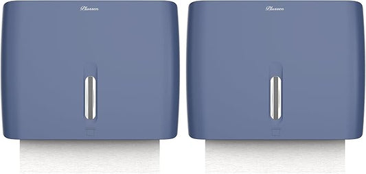 Commercial Paper Towel Dispenser Wall Mount Blue Pack of 2 Fits Multifold Paper Towels for Bathroom Kitchen Home Use