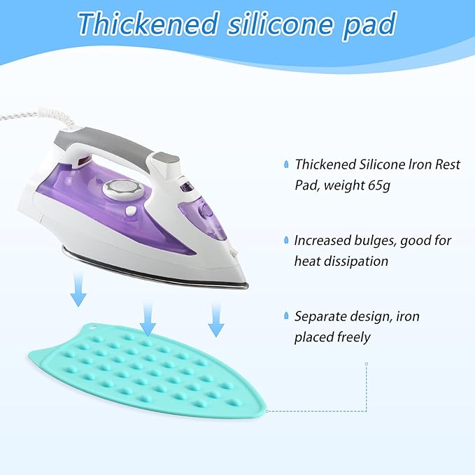 Ironing Mat Portable Ironing Pad Ironing Blanket for Table Top Heat Resistance Double-Side Using Travel Large 47.2 x 27.6 Inch Foldable Lightweight Cute Silver and Gray Stars