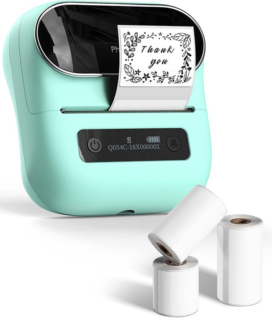 Phomemo M220 Label Maker, 3 Inch Bluetooth Thermal Label Printer for Barcode, Address, Labeling, Mailing, File Folder Label, Label Maker Machine with 3 Rolls of Labels
