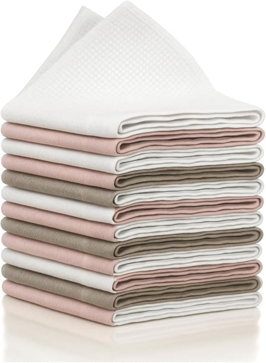 XL Lint Free Microfiber Cleaning Cloth, Cleaning Rags, Microfiber Towels, Glass Cloths, Lint Free Towel, Window Cleaning Cloth - Set of 12