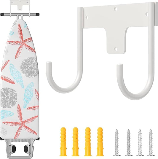 ORLESS Ironing Board Holder Wall Mount, Ironing Board Hanger, Ironing Board Holder, Iron Board Hook Wall Mount, for Laundry Rooms 5 Inch