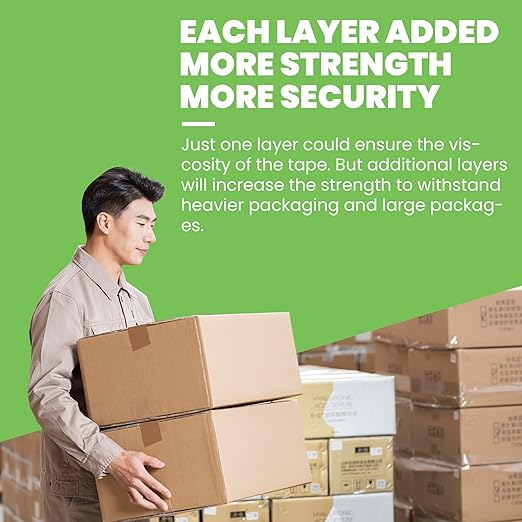 Eco-Friendly Kraft Paper Tape, Biodegradable Heavy Duty Packing Tape 2Inch x 55Yard, Recyclable Packaging Tape Self Adhesive Box Tape for Shipping, Sealing, Moving & Masking, 12Rolls