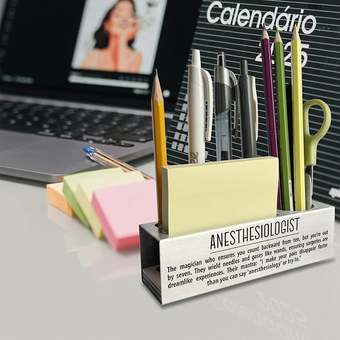 Anesthesiologist Definition Gifts for Women, Men, Anesthesiologist Office Supplies Desk Decor Pen Pencil Holders WCC48