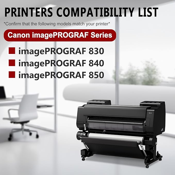 PFI-707 Ink Cartridge PFI707 Ink Tank Compatible with Canon imagePROGRAF PF830, iPF840, iPF850 CAD Plotters 700 ML (1-Pack, Matte Black)