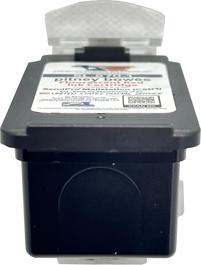 AMERICAN MAILING SOLUTIONS INC. | 4-Pack | PB SL-870-1 Red Fluorescent Ink Cartridge Replacement for SendPro Mailstation (CSD1) Postage Meter…