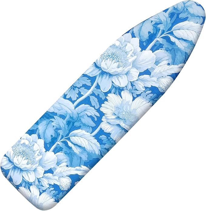 Ironing Board Cover and Pad 15x54 Inch Standard Ironing Board Cover with Elastic Edge and Hook and Loop Fasteners Scorch and Stain Resistant Cotton Ironing Covers