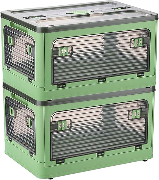 Collapsible Storage Bins with Lids, Closet Organizers, Dorm Room Essentials, Folding Storage Box