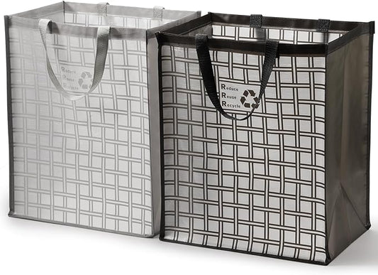 Lily queen Recycle Bin Bags for Kitchen Home Trash Cans Sorting Bins 12 Gallon Set of 2