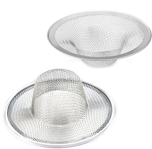 2 pcs Heavy Duty Stainless Steel Slop Basket Filter Trap, 2.75" Top / 1" Mesh Metal Sink Strainer,Perfect for Kitchen Sink/Bathroom Bathtub RV Wash Basin Floor Drain Balcony Drain Hole