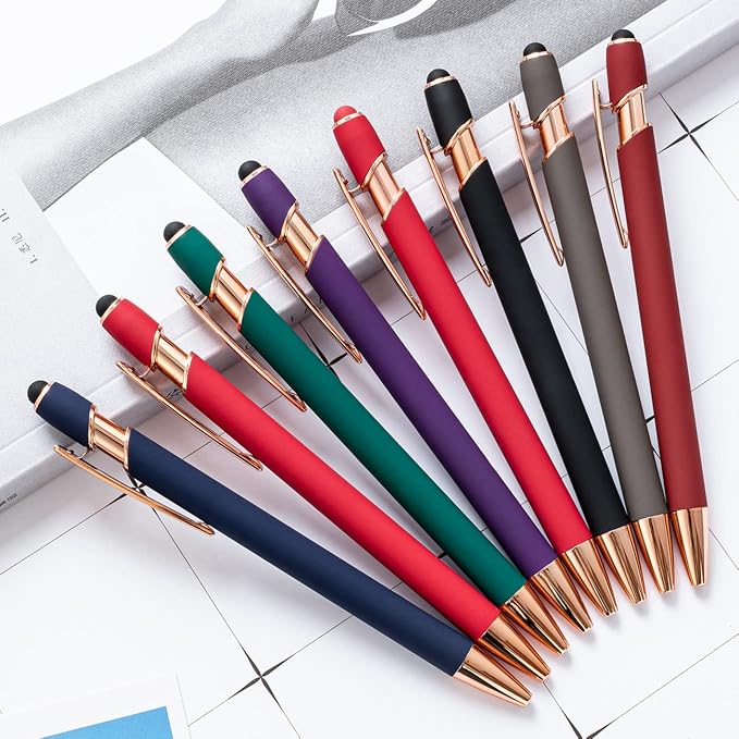 Custom Engraved Ballpoint Pens Bulk, Personalized with Name/Logo, Black or Blue Ink, Smooth Writing for Office, School, Business, Church, Reunion 20 Pcs Black