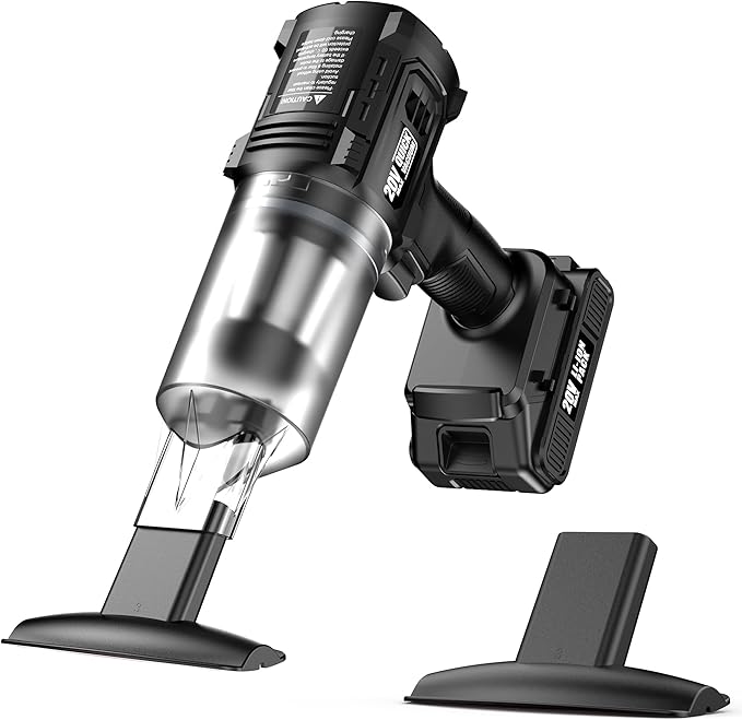 Handheld Vacuum Cleaner Cordless- 35000PA Strong Suction for Car & Home, Car Vacuum Portable Rechargeable Lightweight for Pet Hair with HEPA Filter, Quick Clean in Office/Desk/Couch (Black)