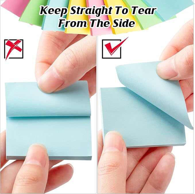 120 Pads Sticky Notes Bulk 1.5 x 2 Inch Mini Self Stick Note Small Assorted Bright Colors Paper Memo for Office School Notebook Supplies 50 Sheets/pad (Classic Color)