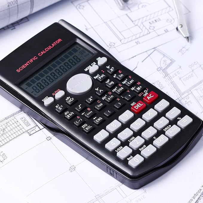 Mr. Pen Scientific 2 Line Calculator - Fraction & College Math Calculator for Students & Engineers, Back to School Supplies