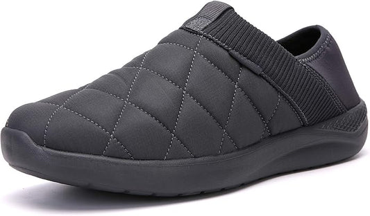 KUBUA Slippers for Men and Womens Indoor House Shoes Plush Slip on Outdoor Garden Loafers