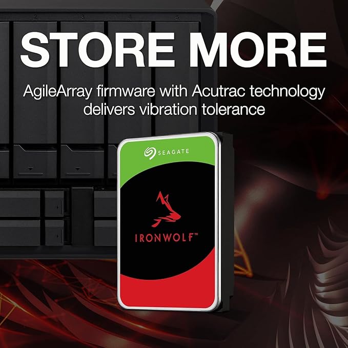 Seagate IronWolf 12TB NAS Internal Hard Drive HDD – CMR 3.5 Inch SATA 6Gb/s 7200 RPM 256MB Cache for RAID Network Attached Storage (ST12000VNZ008/ST12000VN0008)