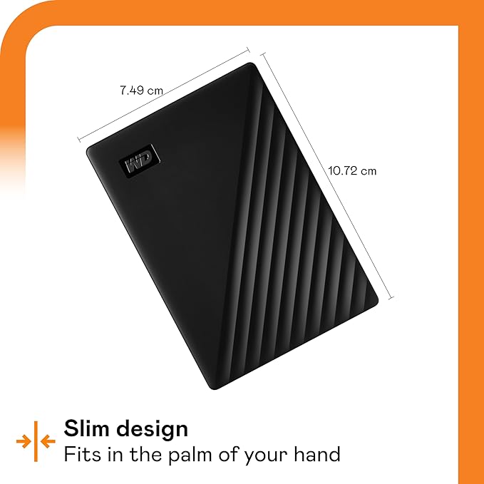 WD 6TB My Passport, Portable External Hard Drive, Black, Backup Software with Defense Against ransomware, and Password Protection, USB 3.1/USB 3.0 Compatible - WDBR9S0060BBK-WESN