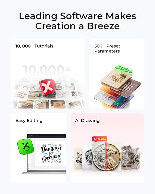 xTool M1 Ultra Laser Engraving Machine, 4-in-1 Craft Machine with 20W Laser Engraver, Inkjet Printing, Blade Cutting, Pen Drawing, Support Rotary Engraving on Tumblers - Basic Bundle