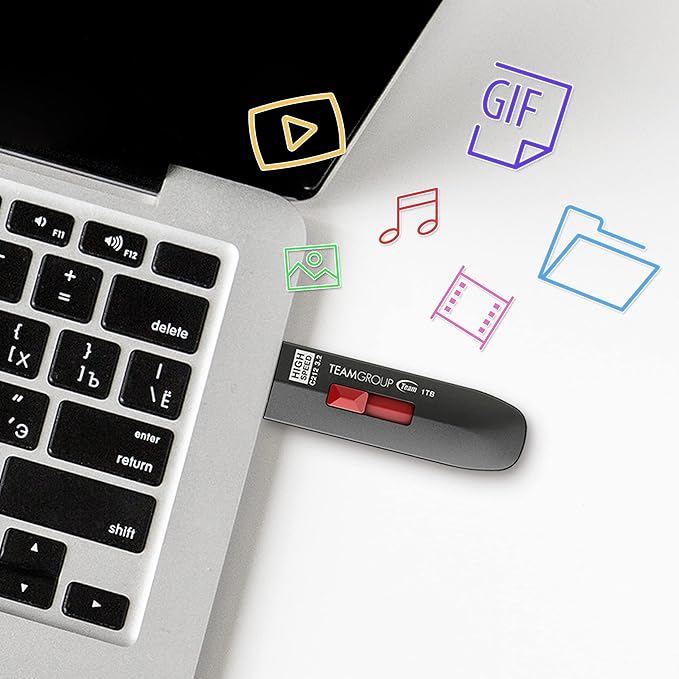 TEAMGROUP C212 Extreme Speed 512GB 1000/800MB/s USB 3.2 Gen 2 Easy Push-and-Pul Flash Thumb Drive External Data Storage Memory Stick Compatible with Computer/Laptop/PS4 PS5 TC2123512GB01