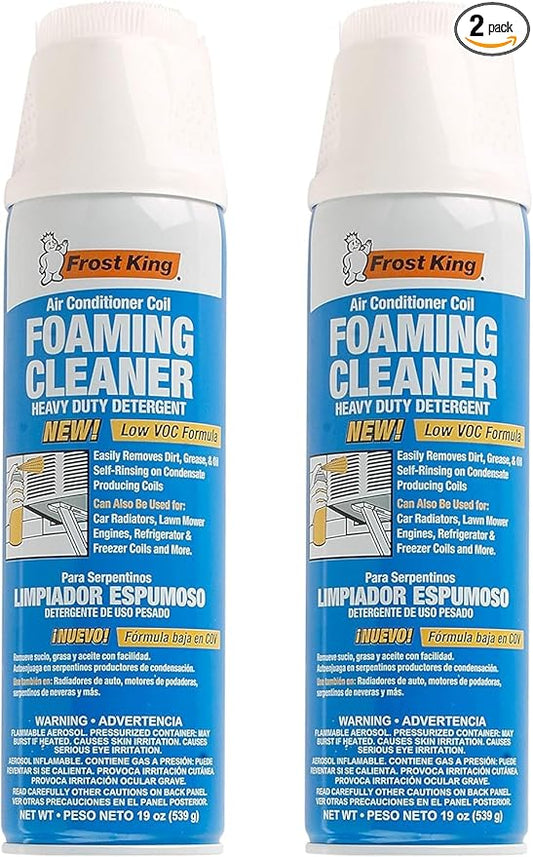 Frost King ACF19 Foam Coil Cleaner, 1.18 Pound (Pack of 2), 19 Ounce