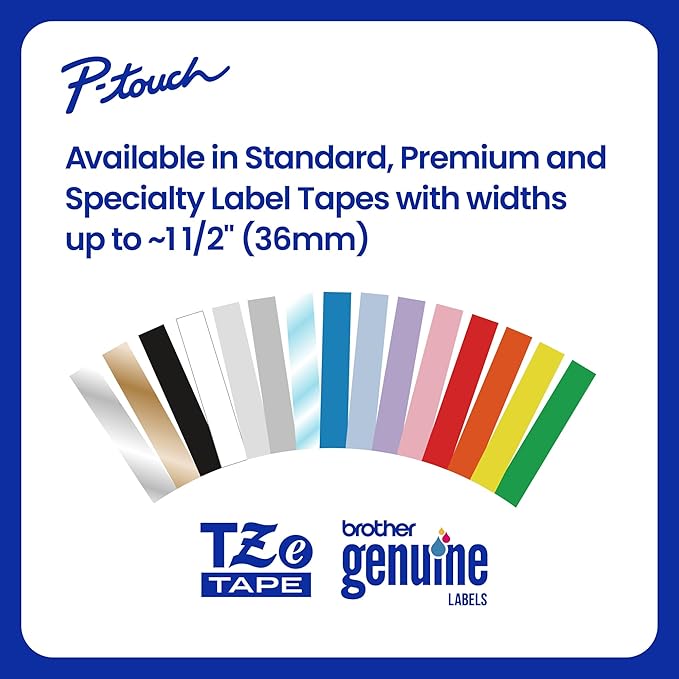 Brother Genuine P-Touch, TZe-231 2 Pack Tape (TZE2312PK) ½”(0.47”) x 26.2 ft. (8m) 2 Count (Pack of 1) Laminated P-Touch Tape, Black on White