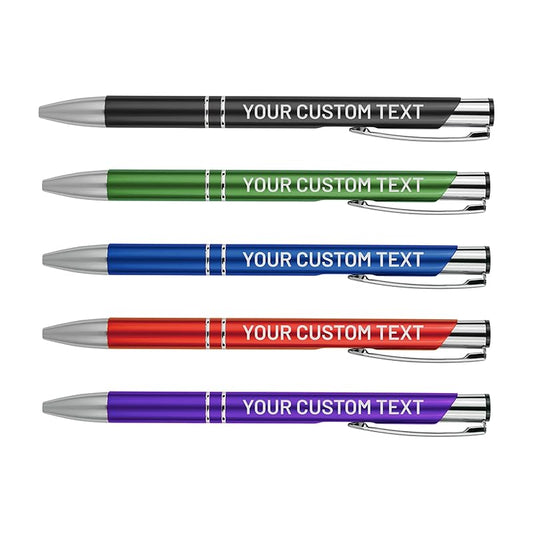 Bulk Personalized Pens Custom Engraved Ballpoint Pens (150 Pens, Blue)