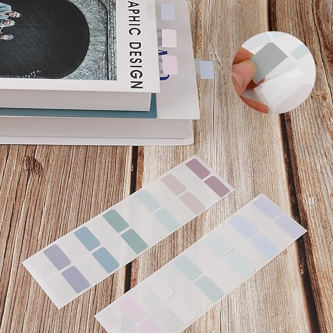 240 Pcs Sticky Index Tabs, Colored Book Sticky Tabs for Notebooks, Repositionable Page Tabs for Notebooks File Classification,12 Colors (1 Inch)