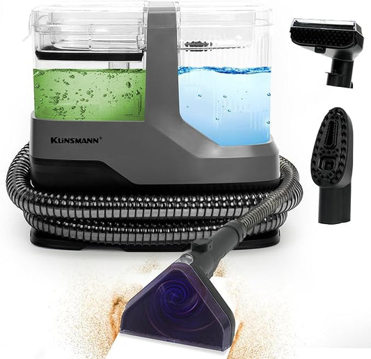 Portable Carpet and Upholstery Cleaner Machine, Deep Cleaning Carpet Shampooer and Multi-Stain Spot Cleaner for Pets, Sofa, Couch, Rug, Car Seat, Stairs & Furniture(Grey)