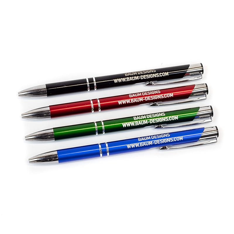 Bulk Personalized Pens Custom Engraved Ballpoint Pens (150 Pens, Black)