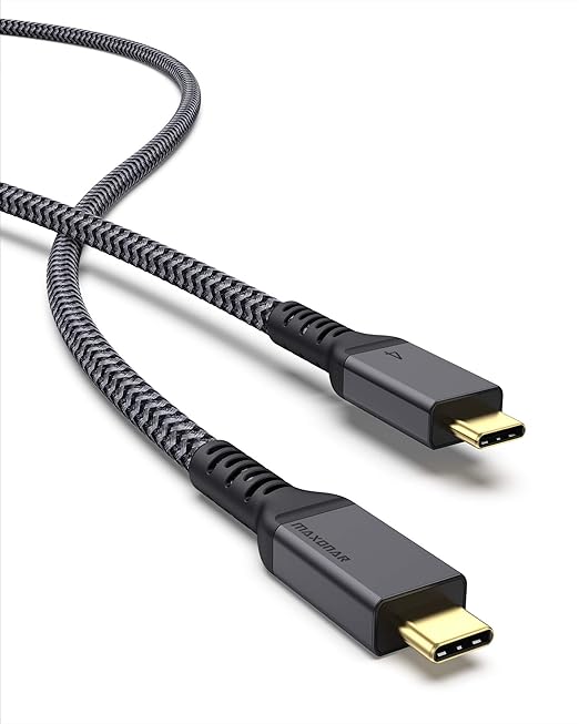 Maxonar [3.3Ft] Thunderbolt 4 Cable, 240W Thunderbolt Cable 40Gbps Sync 8K/5K@60Hz Display and for Thunderbolt 4, Thunderbolt 3, USB4, and USB-C Devices