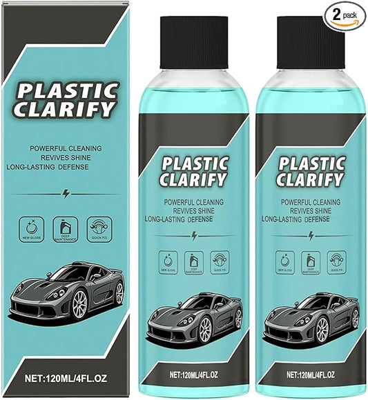 Plastic Restorer for Cars,Car Plastic Restorer Black,Restore The Luster of Plastics and Rubber,120ml (2pcs)