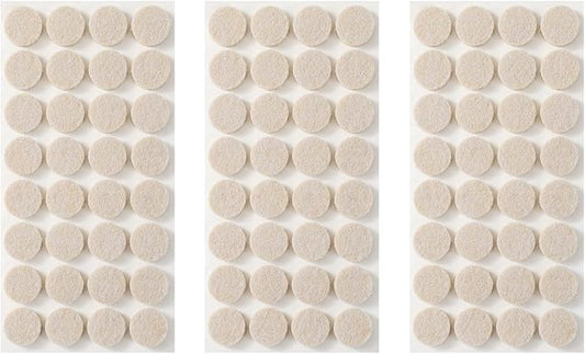 Furnigear Felt Furniture Pads for Hardwood Floors - Self Adhesive Chair Felt Pads, Floor Protector for Furniture Feet, Furniture Sliders Moving Your Furniture Smoothly - Anti Scratch 96 Pcs 3/4" Round