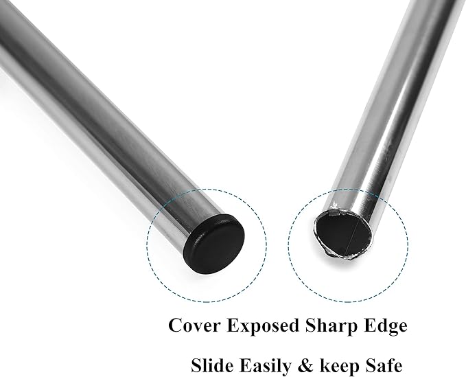 Furnigear Plastic Plugs Tubing End Caps Chair End Caps 11/16" Outside Bottom Round Tubing Caps Round Furniture Sliders Glides Black (Fit 0.61-0.66" Tube Inner Diameter, 40pack)