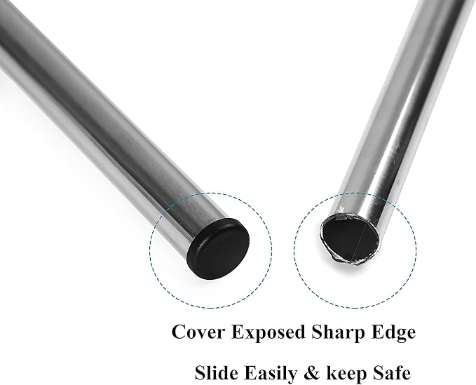 Plastic Plugs Furnigear Tubing End Caps Chair End Caps 1" Outside Bottom Round Tubing Caps Round Furniture Sliders Glides Black (Fit 0.9–0.94" Tube Inner Diameter, 40pack)