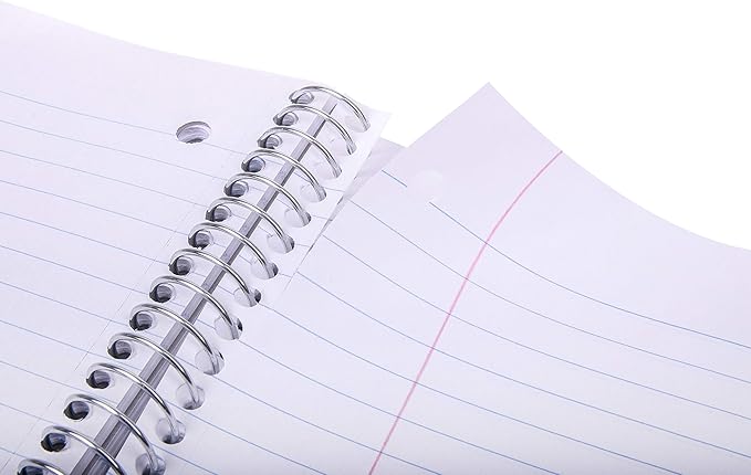 Mintra Office Durable Spiral Notebooks, 5 Subject (Orange, College Ruled 1pk)