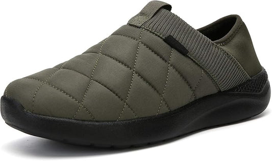 KUBUA Slippers for Men and Womens Indoor House Shoes Plush Slip on Outdoor Garden Loafers