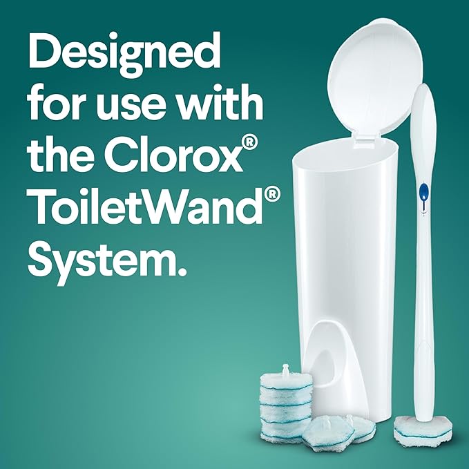 CLOROX ToiletWand, Disinfecting Wand Refill Heads - Rainforest Rush, 10 Count (Package May Vary) (Pack of 6)