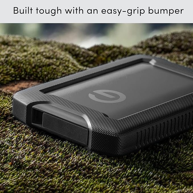 SanDisk Professional 5TB G-Drive ArmorATD - Rugged, Durable Portable External Hard Drive HDD, USB-C, USB 3.2 Gen 1 - SDPH81G-005T-GBA1D
