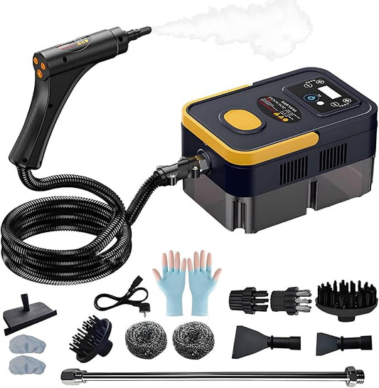 Steam Cleaners, 2500W High Pressure Steamer for Cleaning, Handheld Portable Steam Cleaner, 15s Fast Heat-Up & 42.3oz Tank, Steamer Cleaner for Home, Car, Kitchen, Bathroom, Floor, Grout, Tile