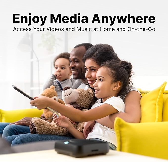 Smart Personal Cloud Storage Device Data and Media Files, Built-in 512GB High-Speed SSD with USB Storage, Plex and Home Assistant/iOS/Android/Windows/Mac Compatible