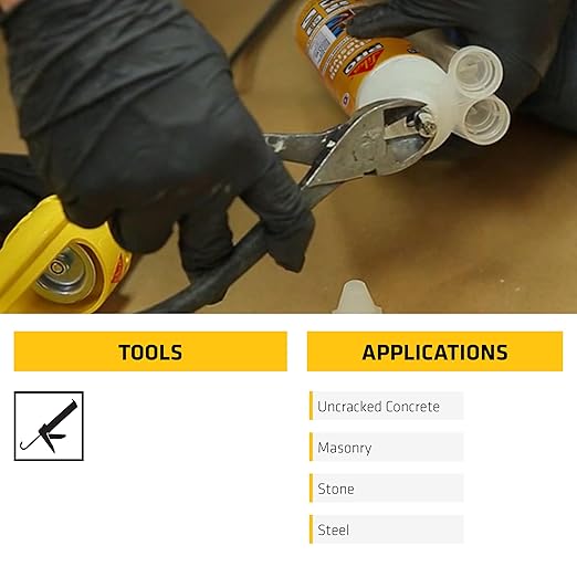 SIKA AnchorFix-2 Super Strength Anchoring Adhesive - Two-Component System for Threaded Rods in Concrete, 10.1 fl. oz - Fast Curing, Solvent-Free, High Load Capacity